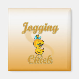 Jogging Chick Magnet