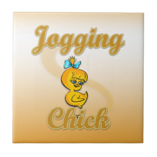Jogging Chick Tile