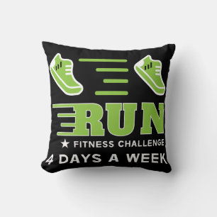 Jogging Get Fit Motivational Support Mug Throw Pil Pillow