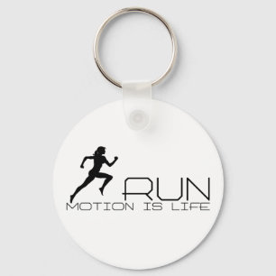 Jogging girl keychain