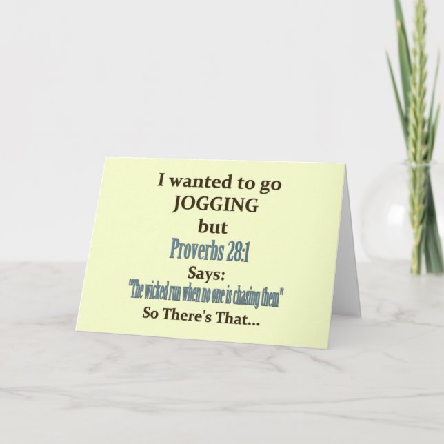 Jogging Humour Card (Front)