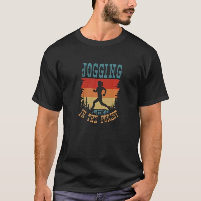 Jogging In The Forest Retro Jogging Or Running Cos T-Shirt (Front)