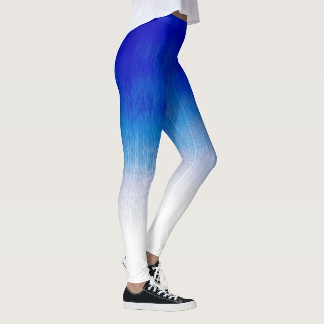 Jogging Royal Blue Ice Rain Design Leggings (Right)