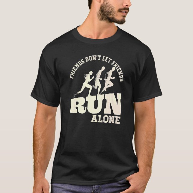 Jogging Runner Run Matching Running Friends Premiu T-Shirt (Front)