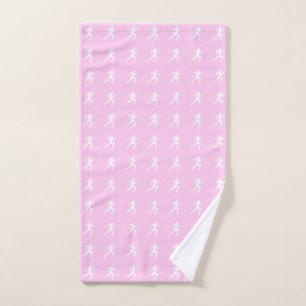 Jogging Runners & Heartbeat Line sur Pastel Pink