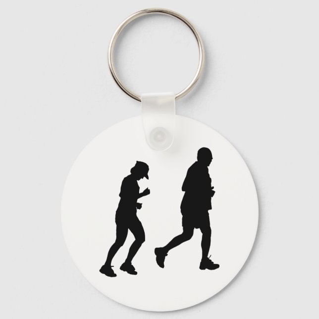Jogging Silhouette Keychain (Front)