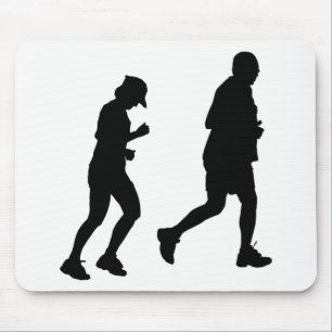 Jogging Silhouette Mouse Pad