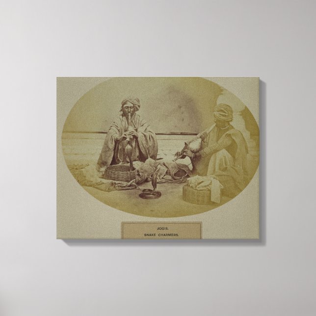 Jogis or Snake Charmers, Low Caste Hindus from Del Canvas Print (Front)
