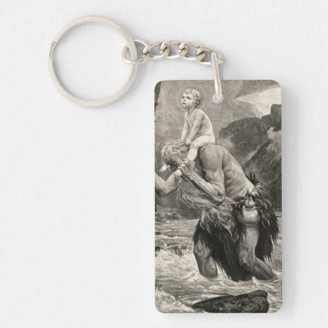 Joh Mogk Christ Saint Christopher Child River Keychain (Front)