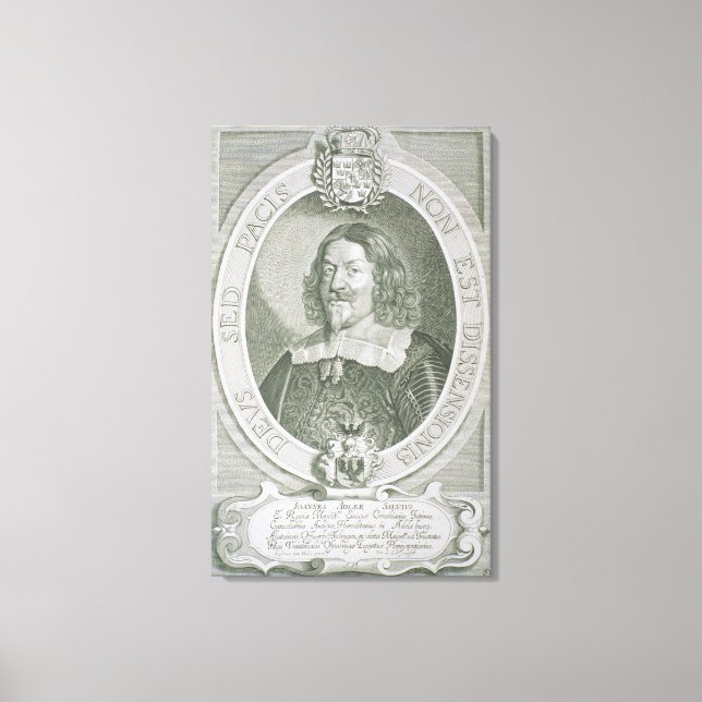 Johann Adler Salvius (1590-1652) from 'Portraits d Canvas Print (Front)