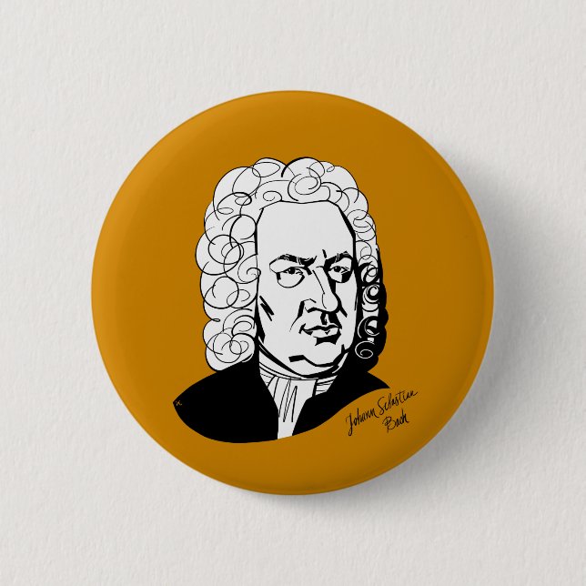 Johann Sebastian Bach 2 Inch Round Button (Front)