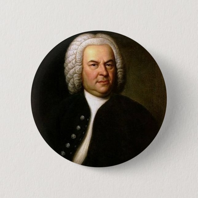 Johann Sebastian Bach 2 Inch Round Button (Front)