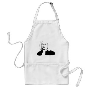 Johann Sebastian Bach abstrakt in Schwarz und weiß Standard Apron