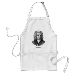 Johann Sebastian Bach, black Standard Apron