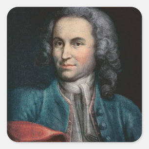 Johann Sebastian Bach  c.1715 Square Sticker