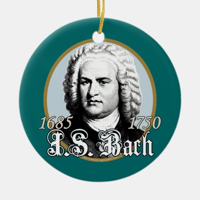 Johann Sebastian Bach Ceramic Ornament (Front)