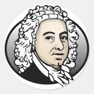 Johann Sebastian Bach Classic Round Sticker