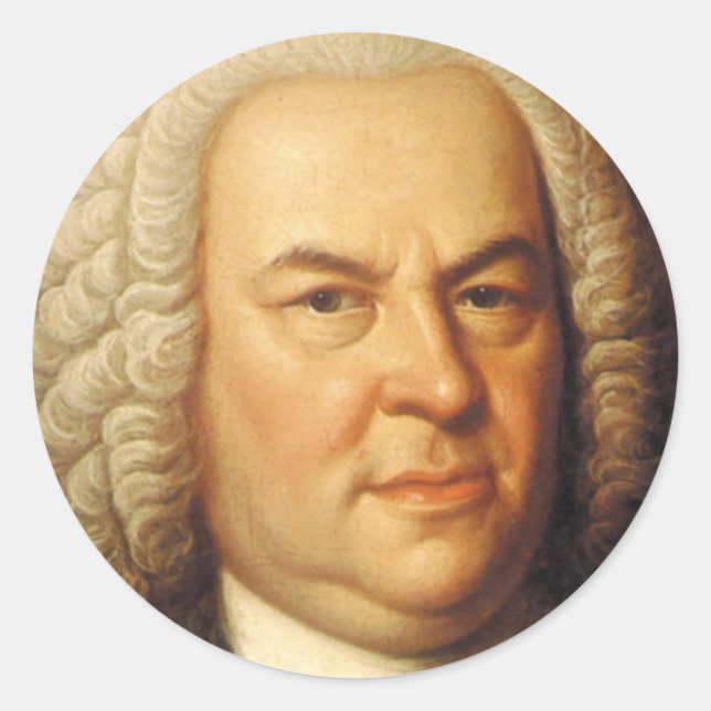 Johann Sebastian Bach Items Classic Round Sticker (Front)