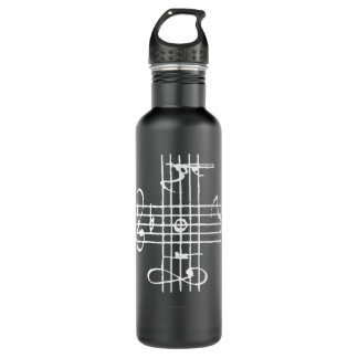 Johann Sebastian Bach Musical Signature Notation 710 Ml Water Bottle