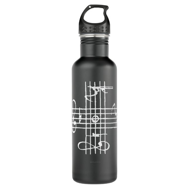 Johann Sebastian Bach Musical Signature Notation 710 Ml Water Bottle (Front)