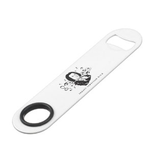 Johann Sebastian Bach Portrait and Bust with Notes Bar Key