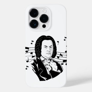 Johann Sebastian Bach Portrait and Bust with Notes Case-Mate iPhone 14 Pro Case