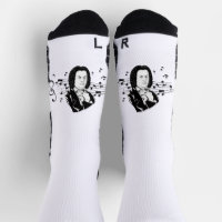 Johann Sebastian Bach Portrait and Bust with Notes