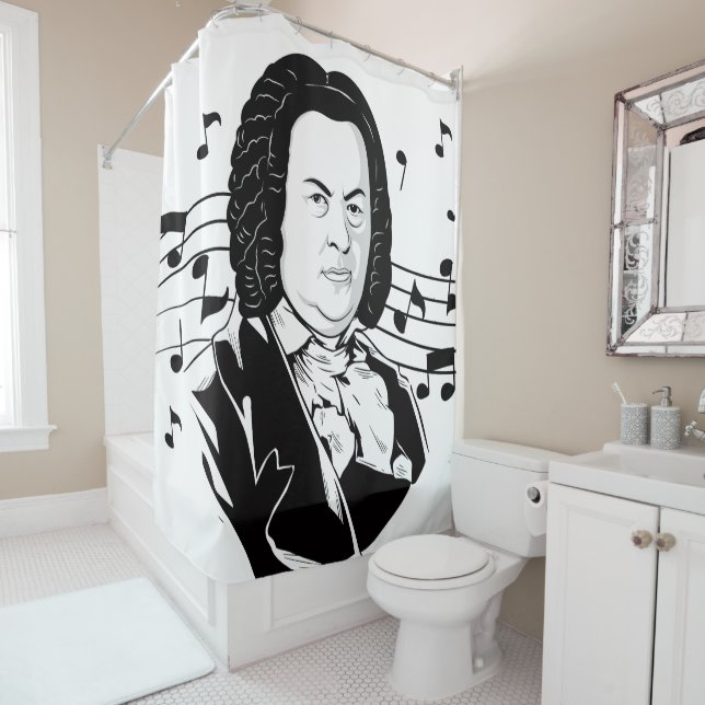 Johann Sebastian Bach Portrait / Bust with Notes (In Situ)