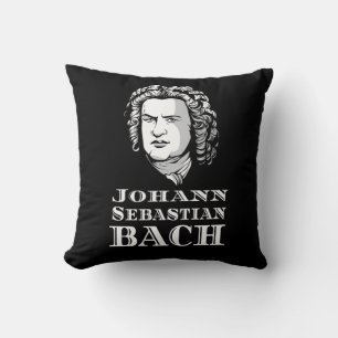 Johann Sebastian Bach Portrait Throw Pillow