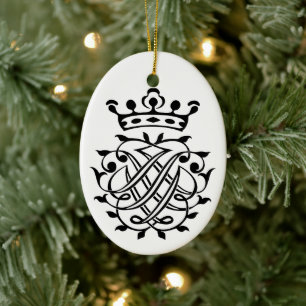 Johann Sebastian Bach Seal Crest Monogram Insignia Ceramic Ornament