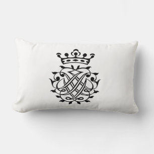 Johann Sebastian Bach Seal Crest Monogram Insignia Lumbar Pillow