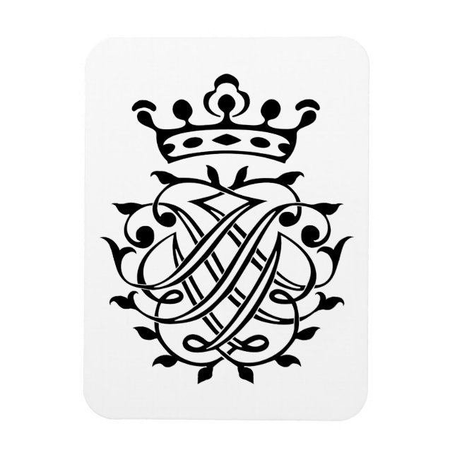 Johann Sebastian Bach Seal Crest Monogram Insignia Magnet (Vertical)