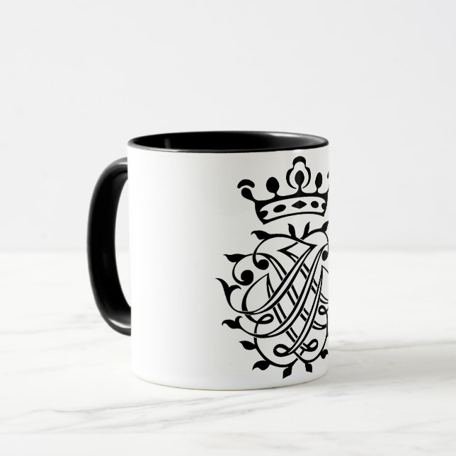 Johann Sebastian Bach Seal Crest Monogram Insignia Mug (Front Left)