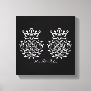 Johann Sebastian Bach seal on canvas Print