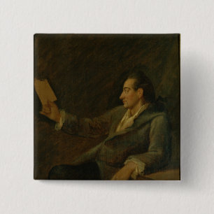 Johann Wolfgang von Goethe, 1775 2 Inch Square Button