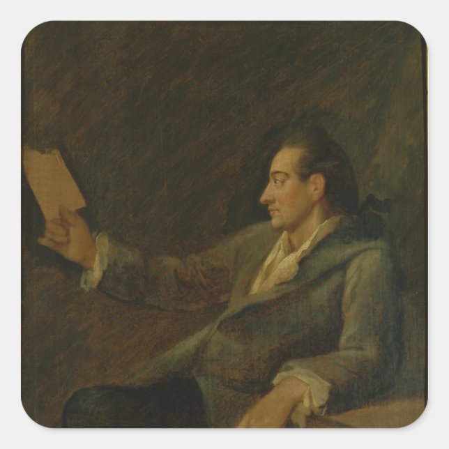 Johann Wolfgang von Goethe, 1775 Square Sticker (Front)