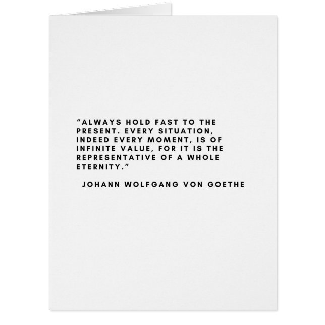 Johann Wolfgang Von Goethe Card (Front)