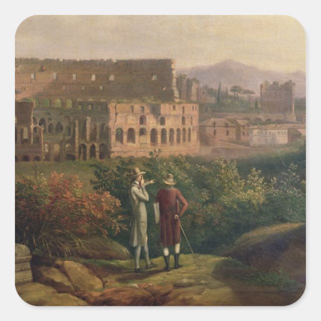 Johann Wolfgang von Goethe  visiting the Square Sticker (Front)