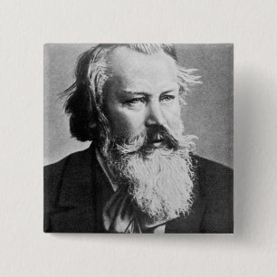 Johannes Brahms, 1879 2 Inch Square Button