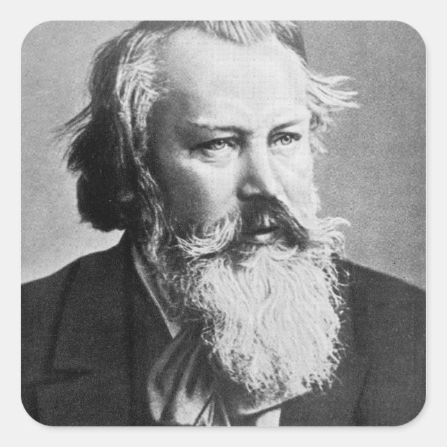 Johannes Brahms, 1879 Square Sticker (Front)