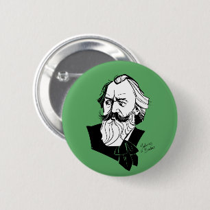 Johannes Brahms 2 Inch Round Button