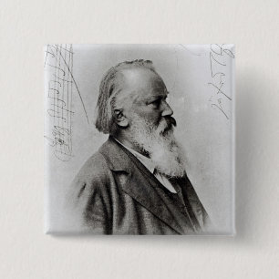 Johannes Brahms 2 Inch Square Button