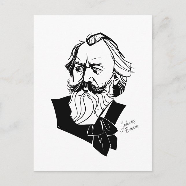Johannes Brahms Postcard (Front)