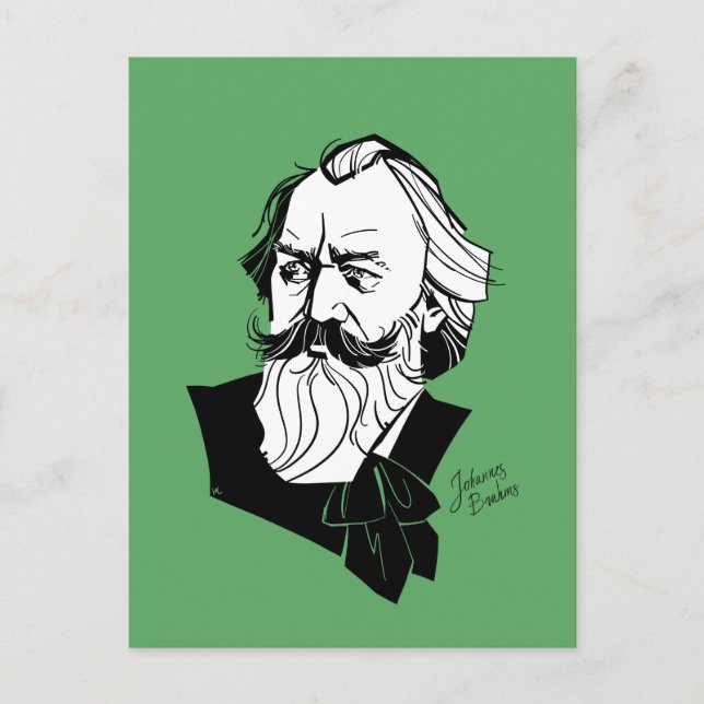 Johannes Brahms Postcard (Front)