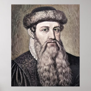 Johannes Gutenberg – Inventor Poster