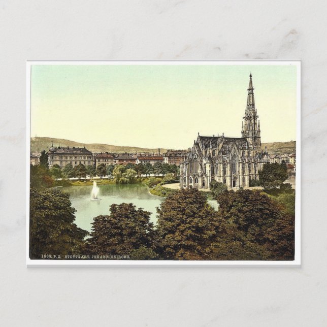 Johannes Kirche, Stuttgart, Wurtemburg, Germany cl Postcard (Front)