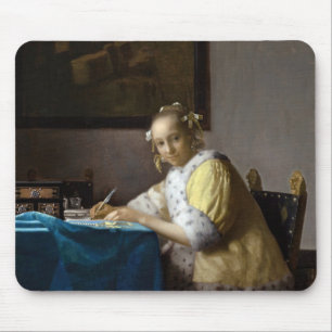 Johannes Vermeer - A Lady writing a Letter Mouse Pad