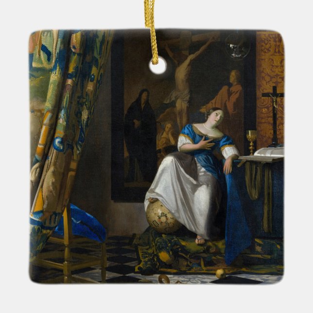 Johannes Vermeer - Allegory of Faith Ceramic Ornament (Front)