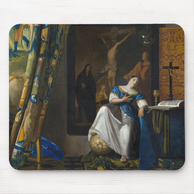 Johannes Vermeer - Allegory of Faith Mouse Pad (Front)