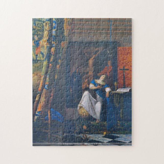 Johannes Vermeer - Allegory of Faith puzzle (Vertical)